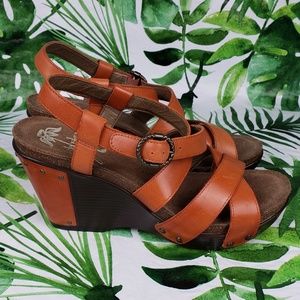 Dansko orange wedge sandals 39/9